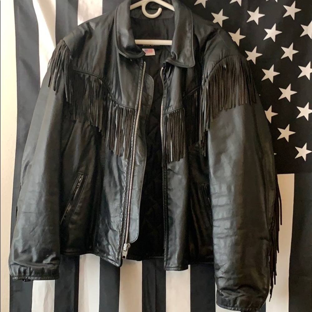 Fringe Leather Jacket